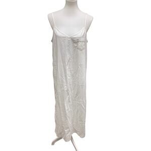 American Eagle Outfitters Cream Maxi Slip Dress
